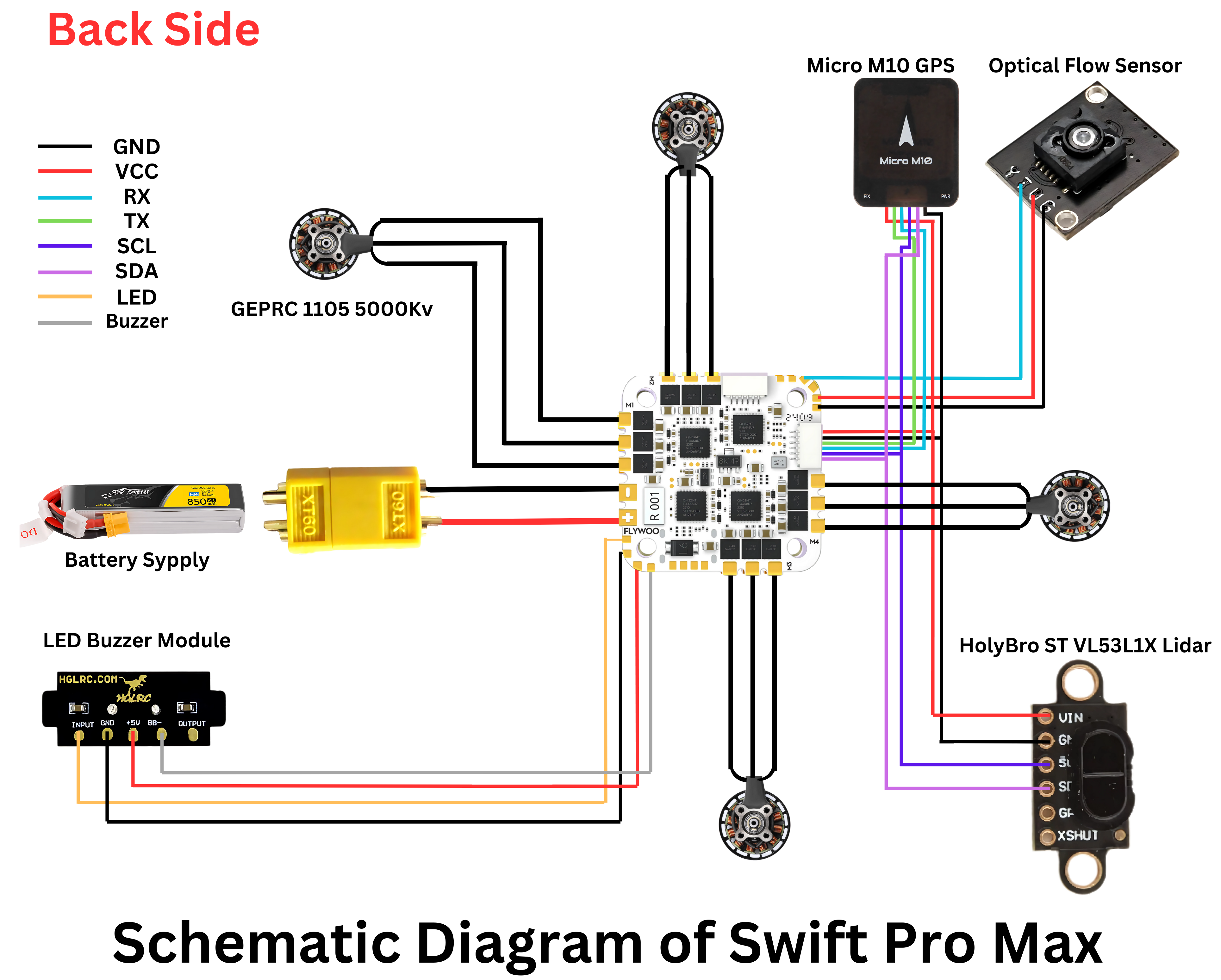 Swift Pro Drone Schematic Back Side