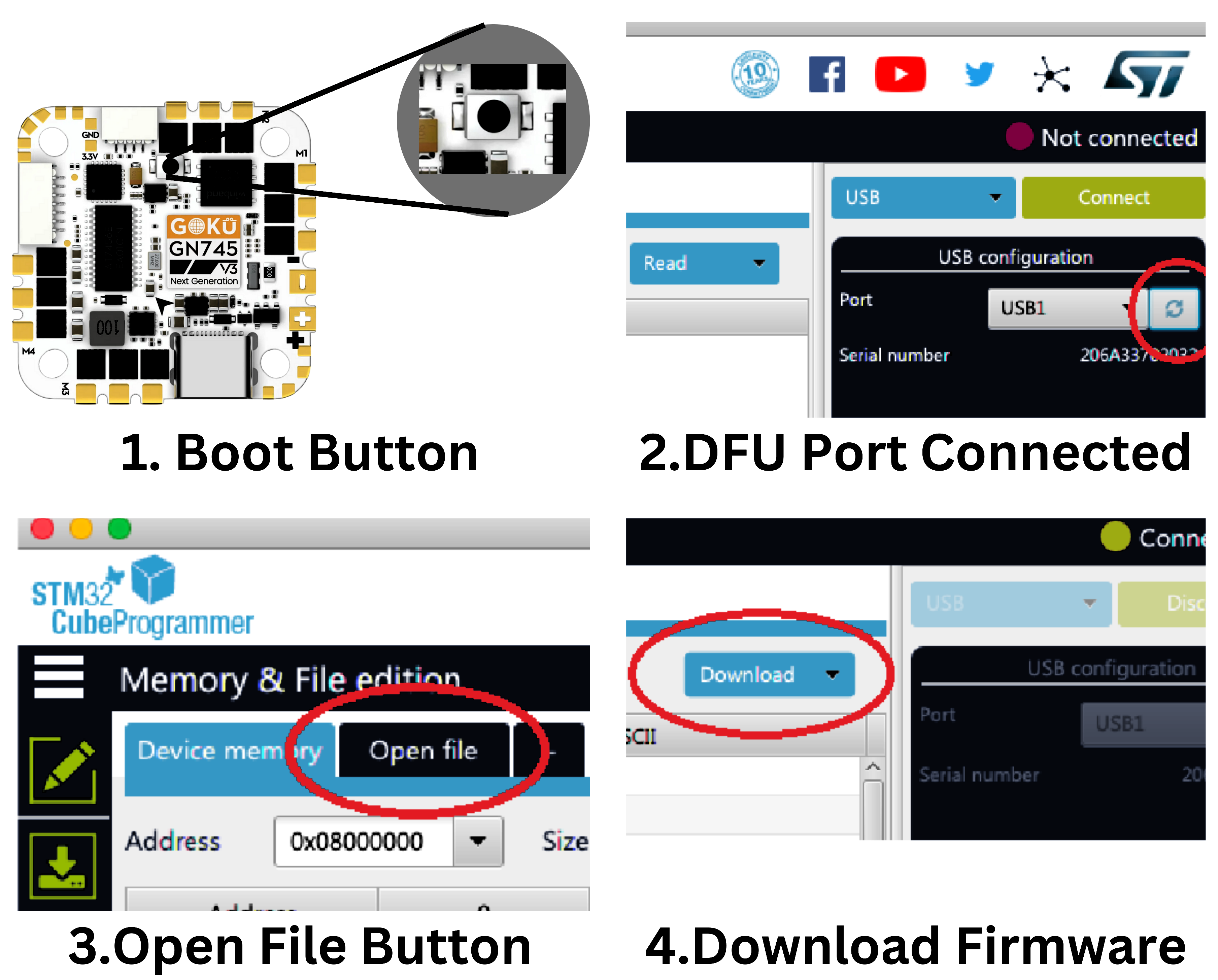 Cube Programmer Firmware Download Process